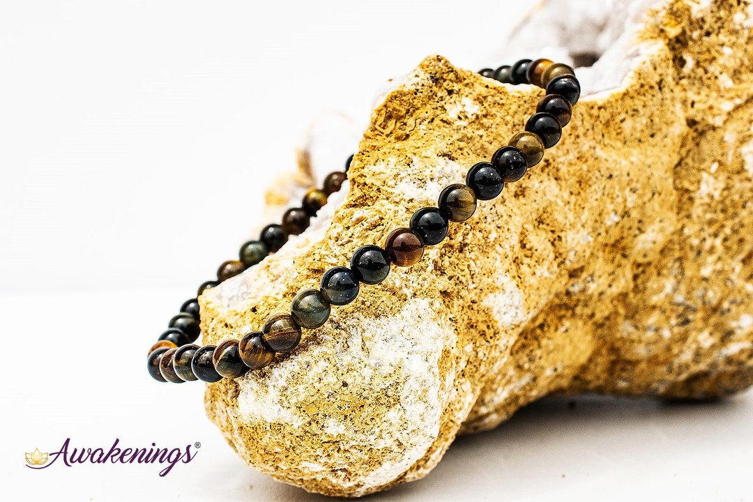Blue Tigers Eye/Hawks Eye Bracelet-4mm