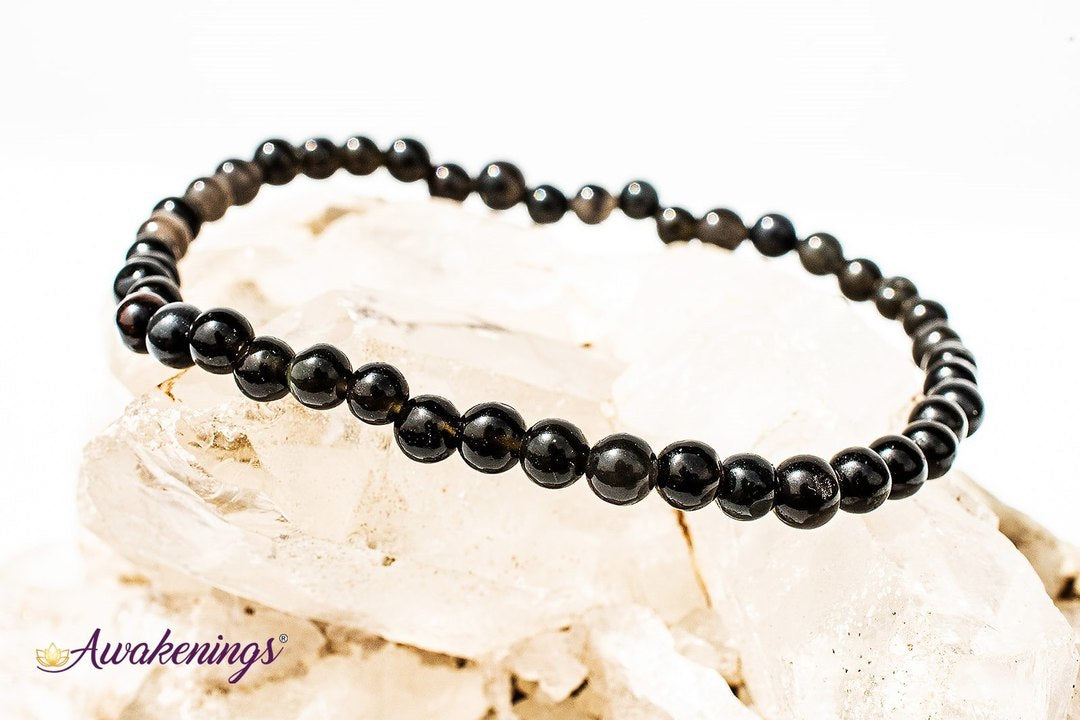Black Tourmaline Bracelet- 4mm