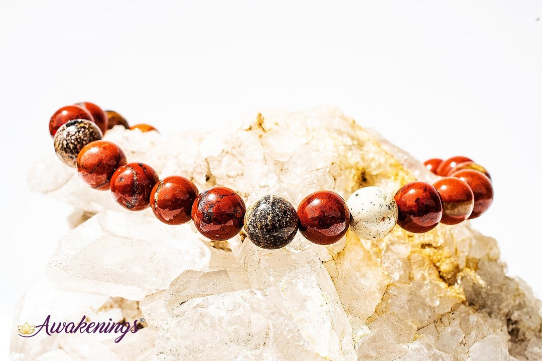 Brecciated Red Jasper Bracelet-8mm