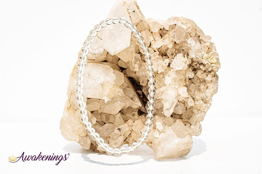 Clear Quartz Crystal Bracelet-4mm