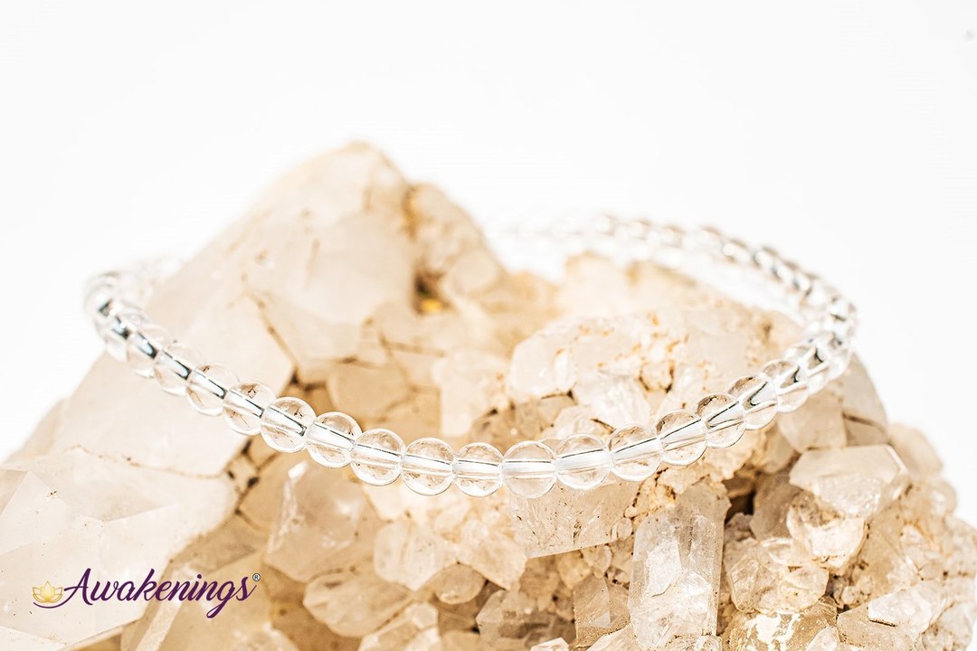 Clear Quartz Crystal Bracelet-4mm