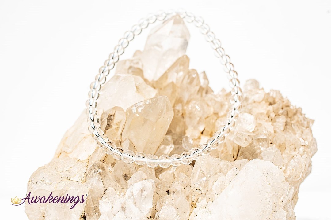 Clear Quartz Crystal Bracelet-4mm