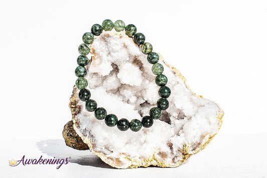 Green Rutilated Quartz Bracelet-8mm