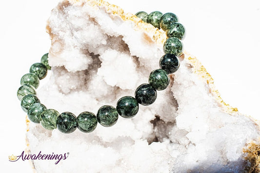 Green Rutilated Quartz Bracelet-8mm
