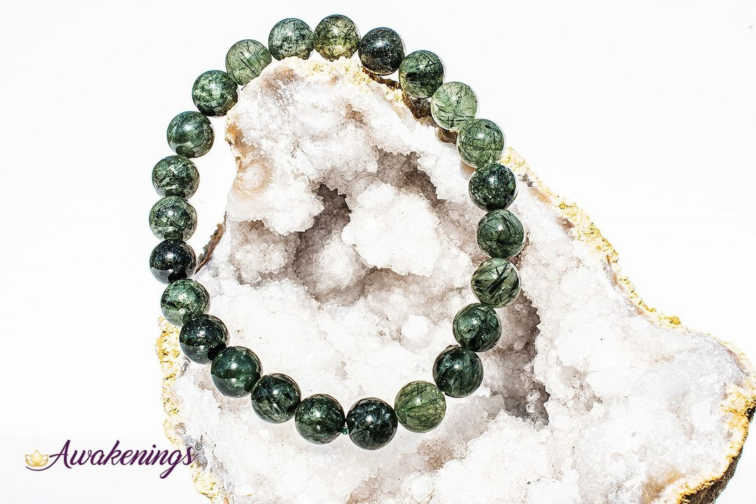 Green Rutilated Quartz Bracelet-8mm