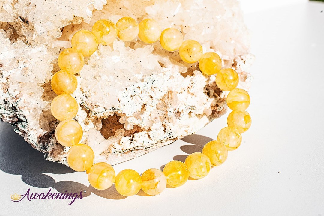 Golden Healer (Hematoid) Bracelet-8-9mm
