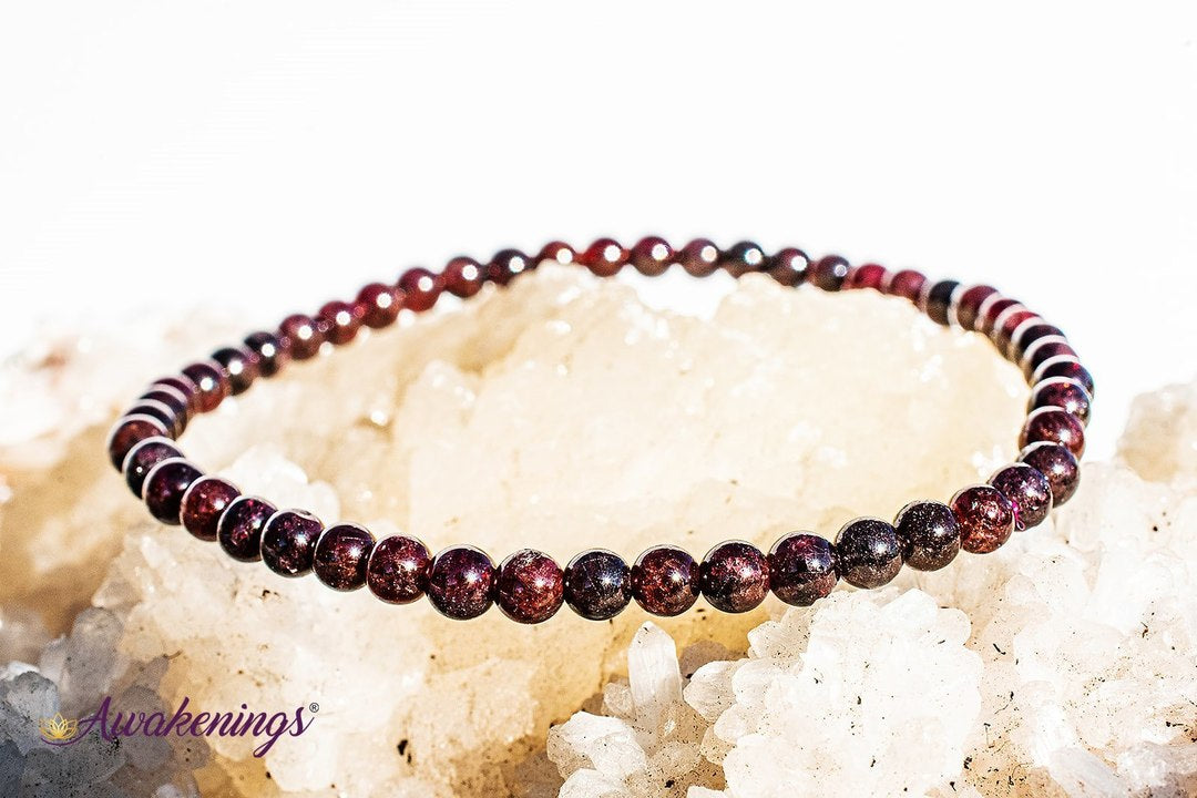 Garnet Bracelet- 4mm