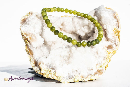 Green/Yellow Serpentine Bracelet-4mm