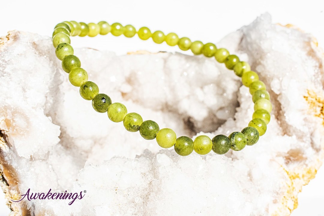 Green/Yellow Serpentine Bracelet-4mm