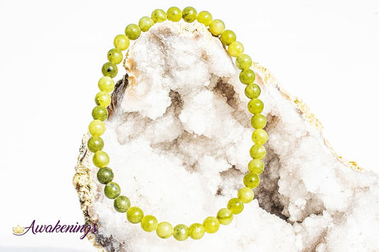 Green/Yellow Serpentine Bracelet-4mm