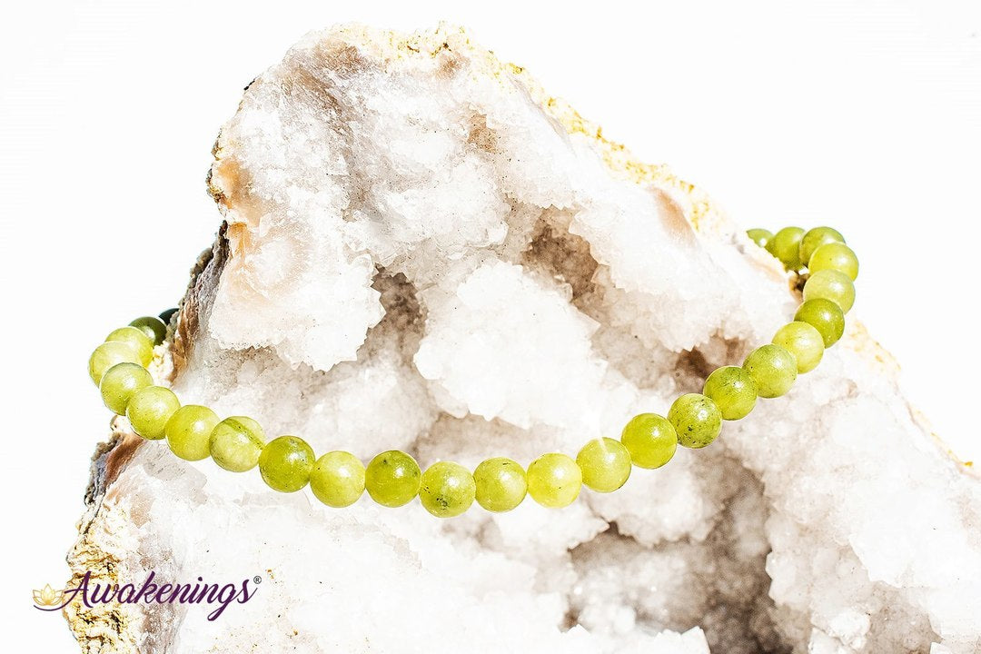 Green/Yellow Serpentine Bracelet-4mm