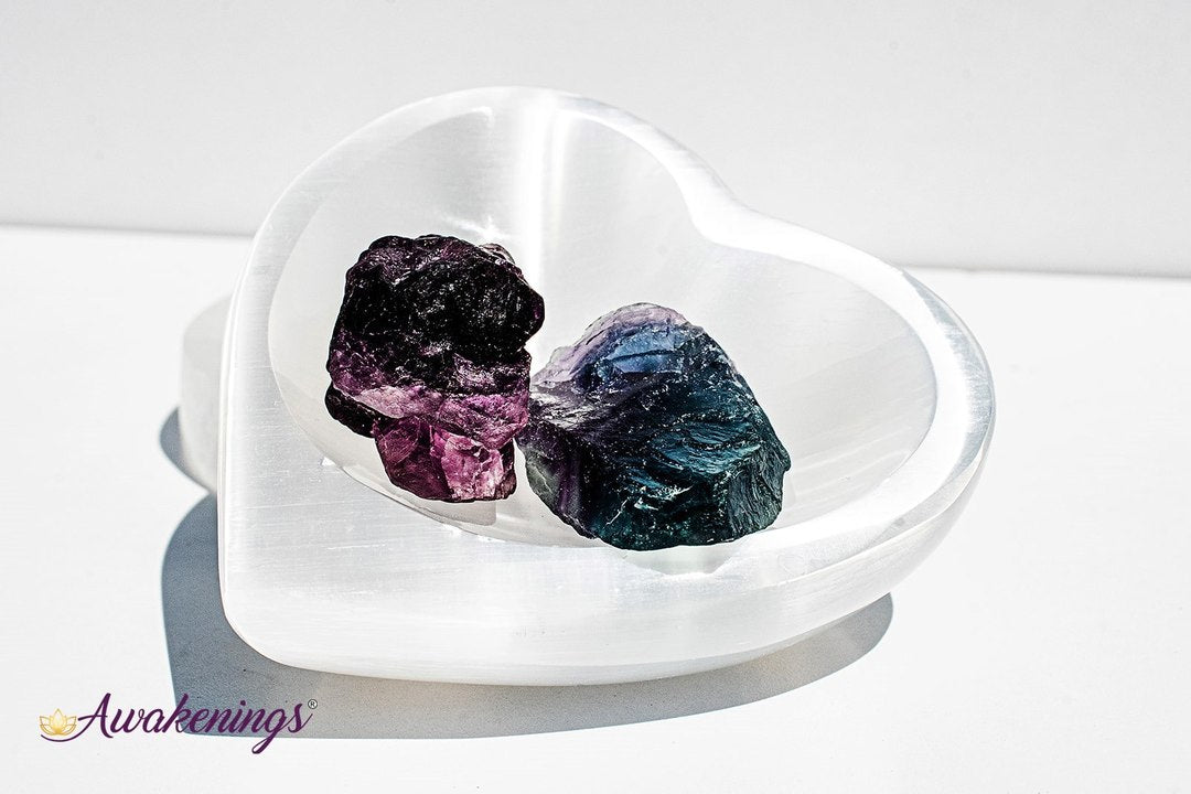 Selenite/Satin Spar Heart Charging Bowl - 4"