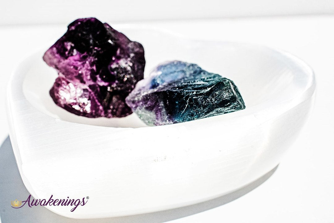 Selenite/Satin Spar Heart Charging Bowl - 4"