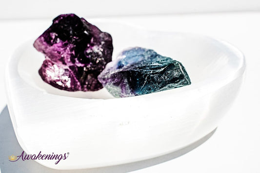 Selenite/Satin Spar Heart Charging Bowl - 4"