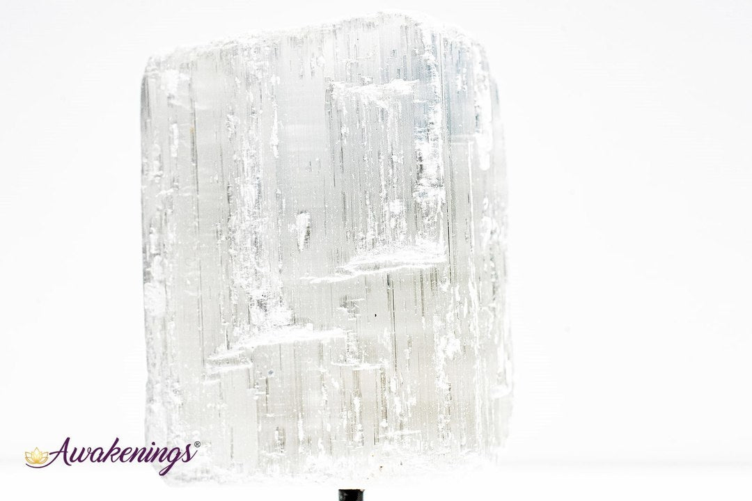 Selenite/Satin Spar on a Pin