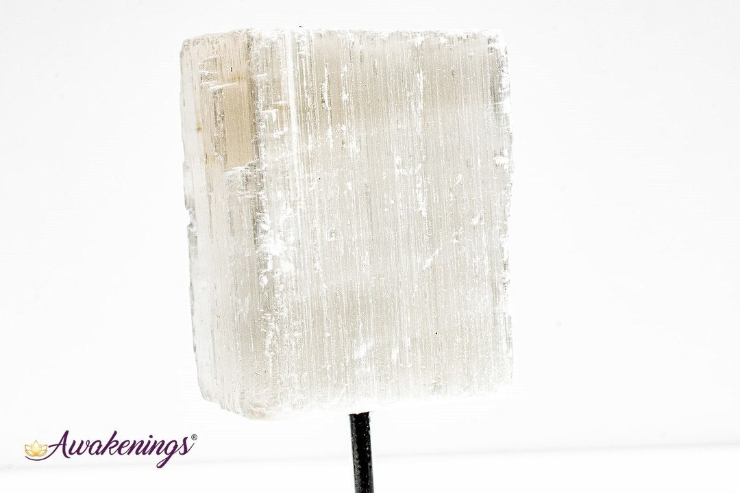 Selenite/Satin Spar on a Pin