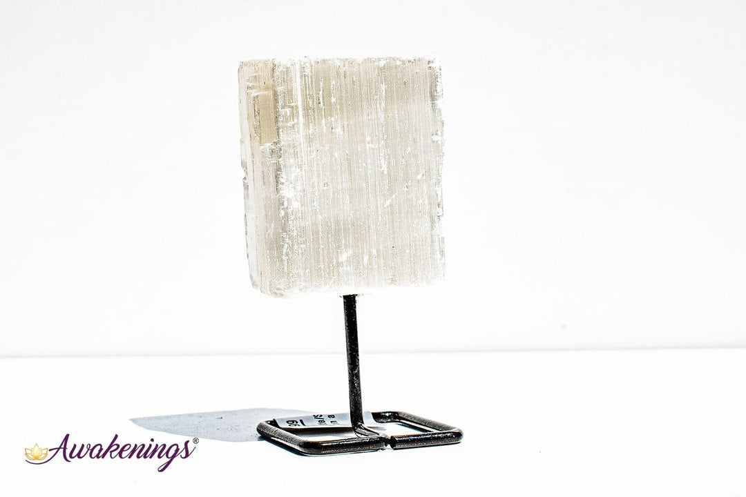 Selenite/Satin Spar on a Pin