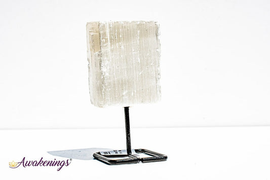 Selenite/Satin Spar on a Pin