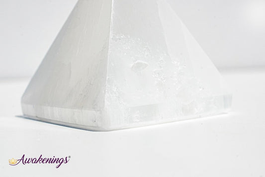Selenite/Satin Spar Small Pyramid 2"