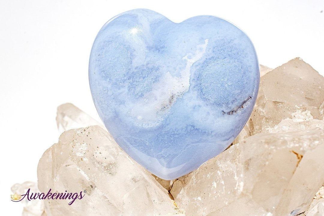 Blue Lace Agate Heart- Large (1.5")