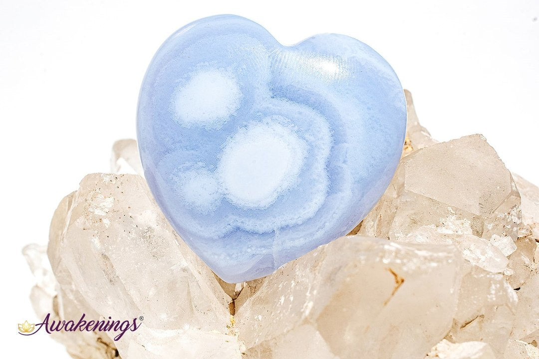 Blue Lace Agate Heart- Large (1.5")