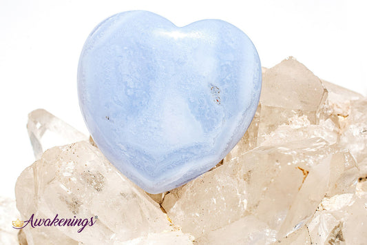 Blue Lace Agate Heart- Large (1.5")