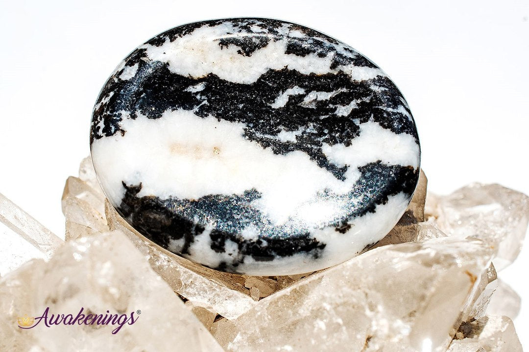 Zebra Agate Worry Stone- Large Oval