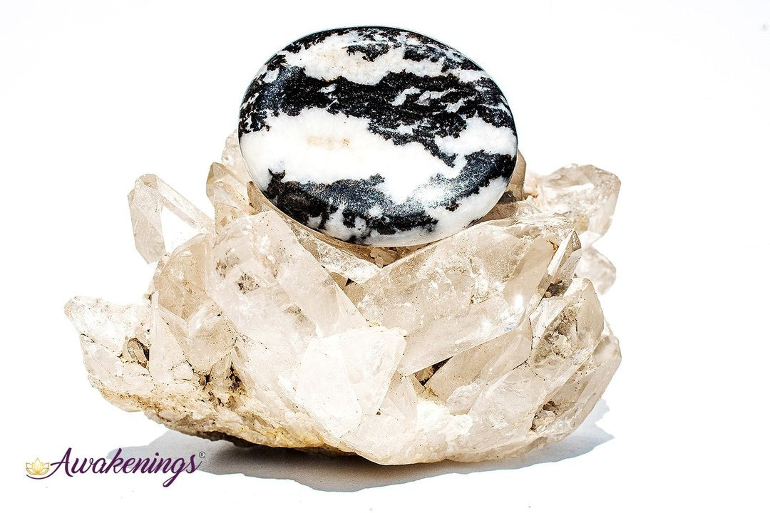 Zebra Agate Worry Stone- Large Oval