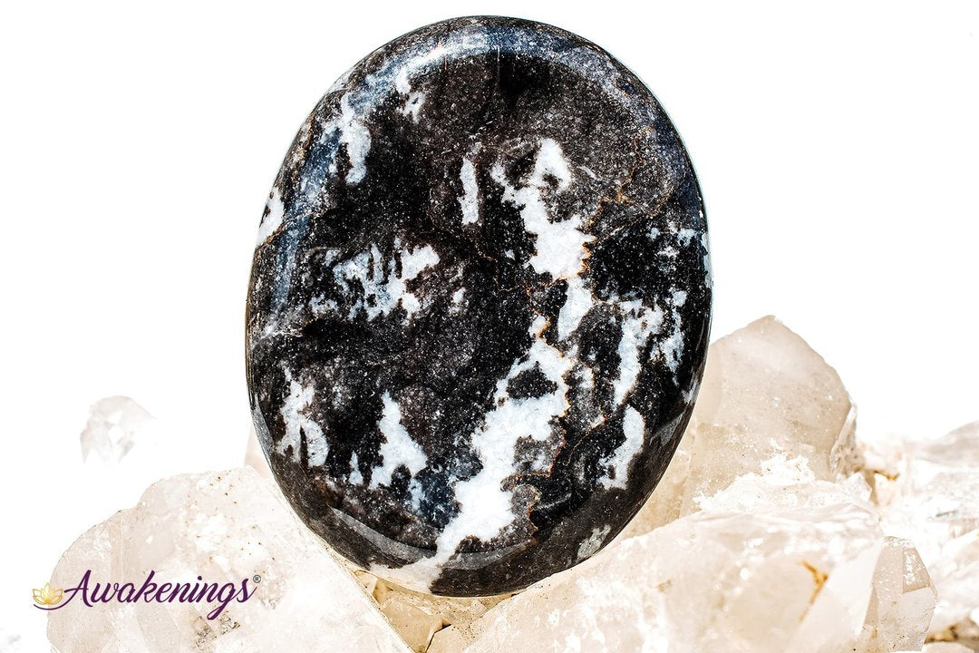 Zebra Agate Worry Stone- Large Oval