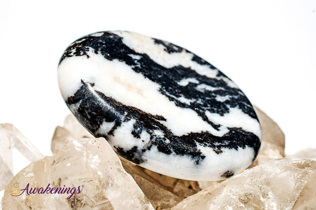Zebra Agate Worry Stone- Large Oval