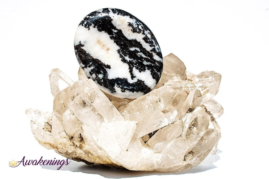 Zebra Agate Worry Stone- Large Oval