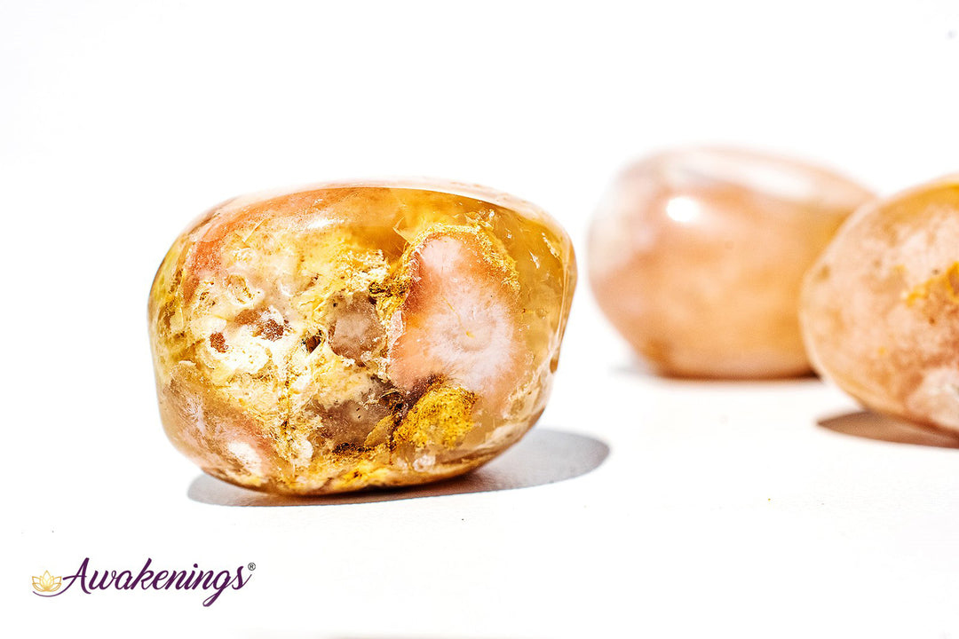 Flower Agate/Cherry Blossom Tumbled