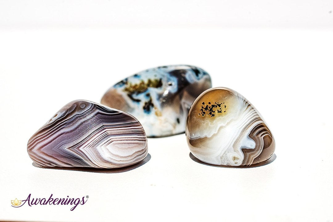 Grey Botswana Agate - Tumbled Large