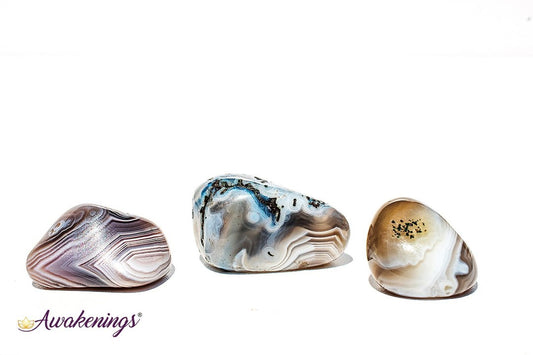 Grey Botswana Agate - Tumbled Large