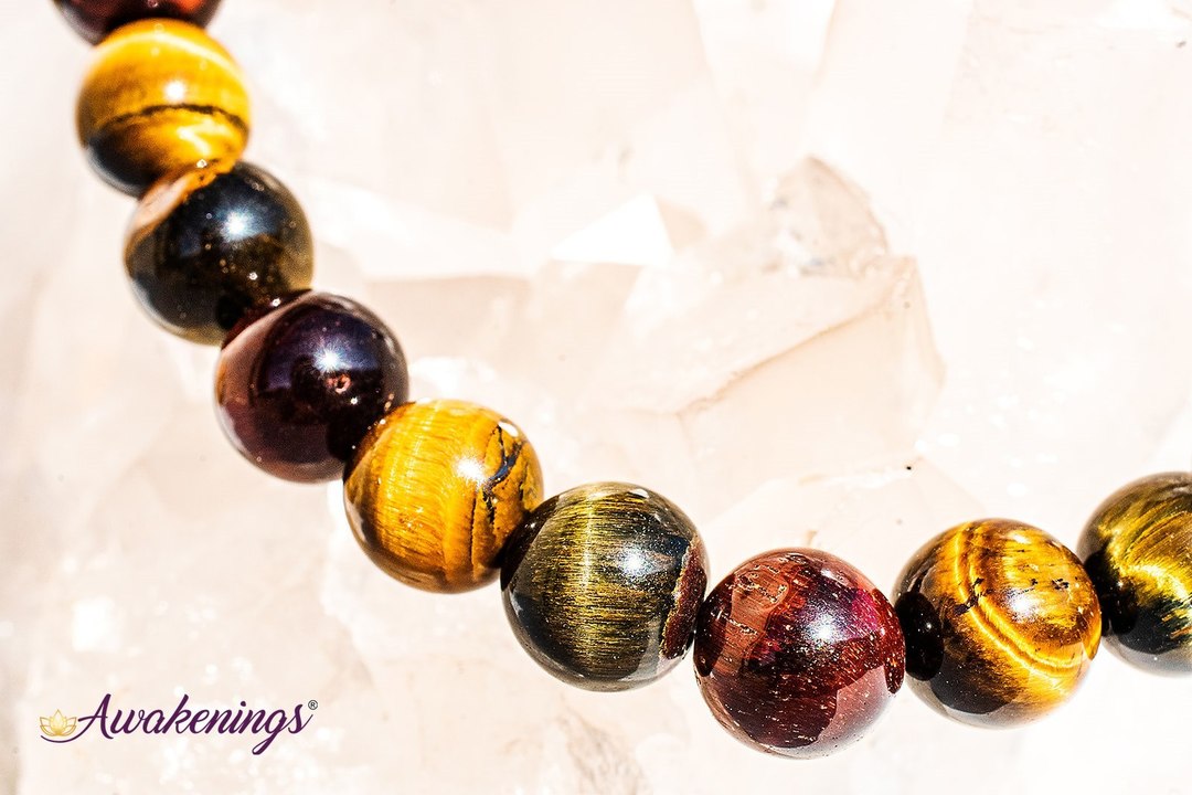 Tri-Color Tiger Eye Bracelet-8mm
