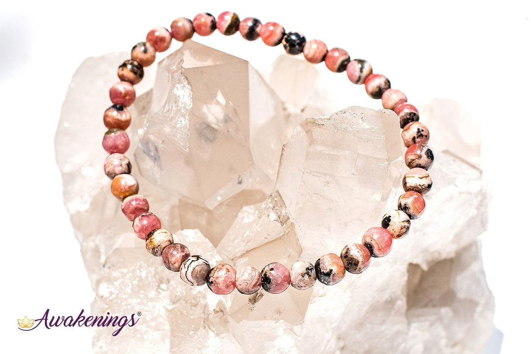 Rhodochrosite Bracelet- (4-6mm)