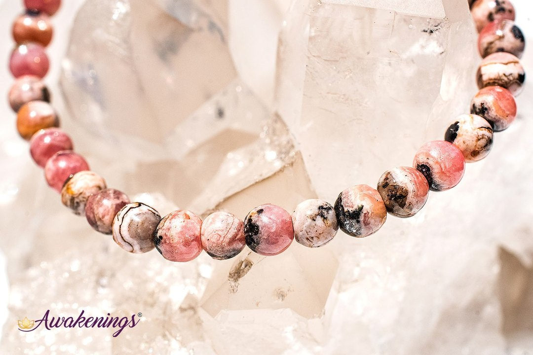 Rhodochrosite Bracelet- (4-6mm)