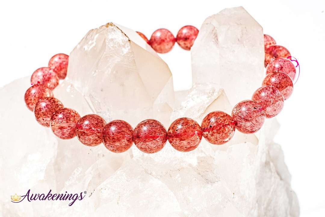 Strawberry Quartz (AAA Grade) Bracelet-8mm