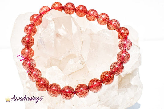 Strawberry Quartz (AAA Grade) Bracelet-8mm