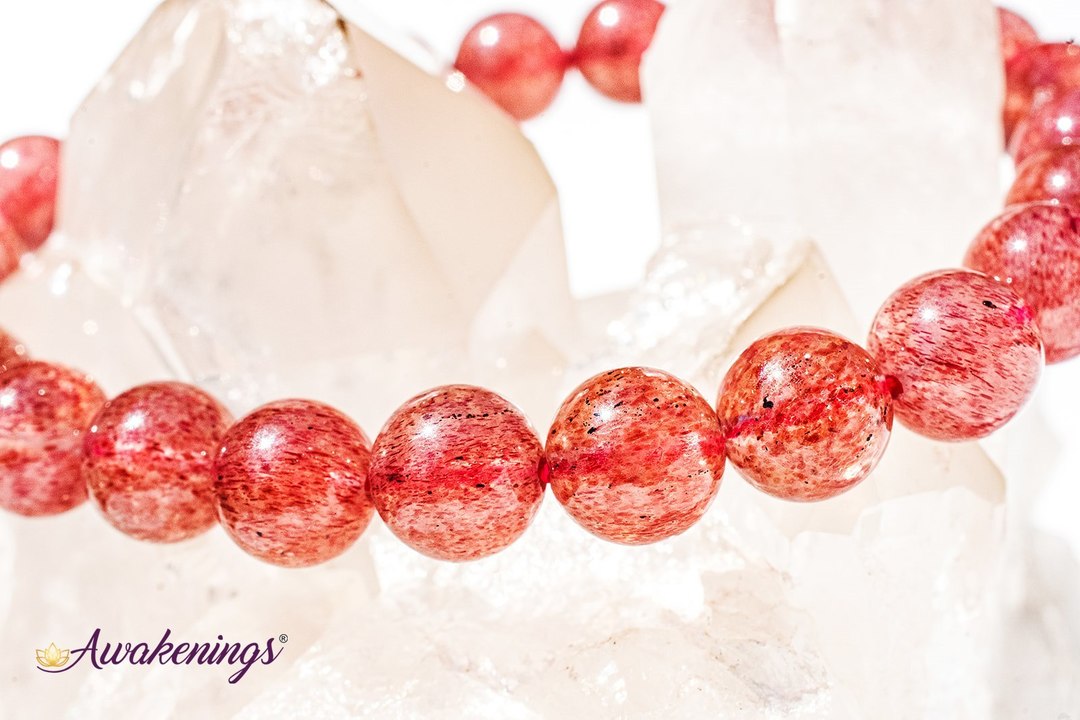 Strawberry Quartz (AAA Grade) Bracelet-8mm