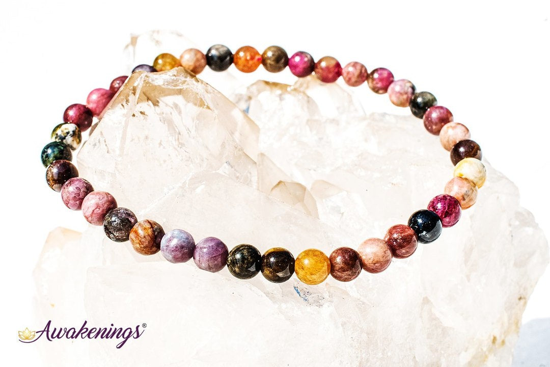 Mixed Tourmaline Bracelet-5-7mm
