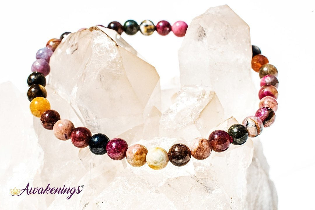 Mixed Tourmaline Bracelet-5-7mm