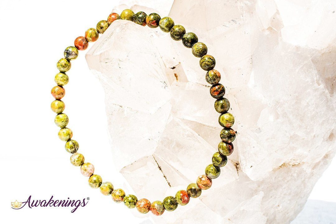 Unakite Jasper Bracelet-4mm