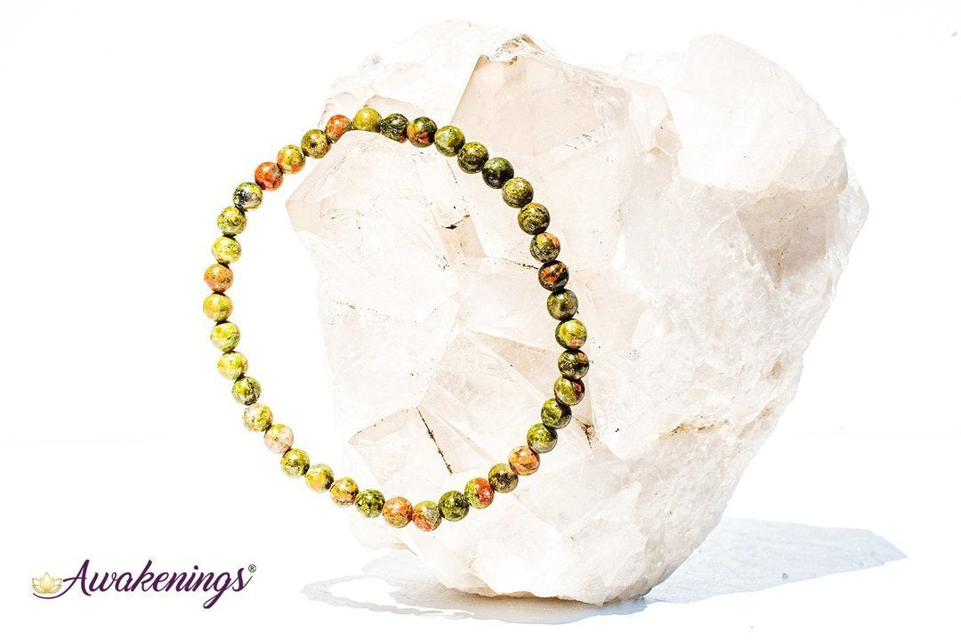 Unakite Jasper Bracelet-4mm