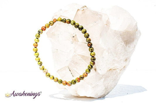 Unakite Jasper Bracelet-4mm