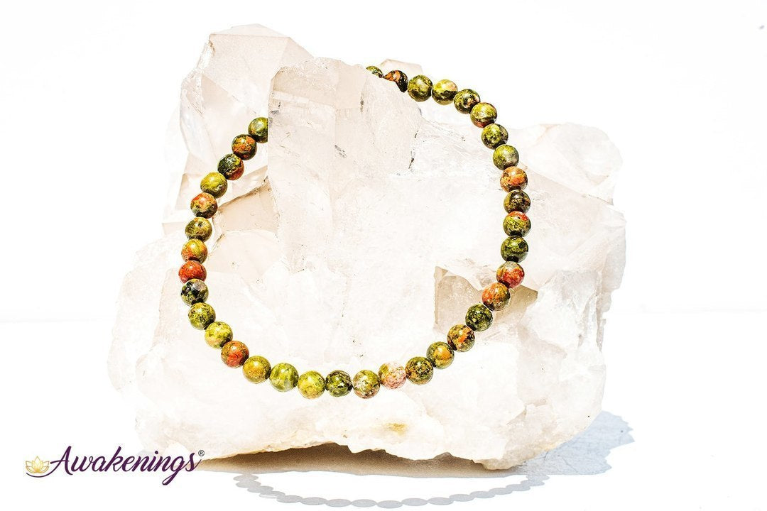 Unakite Jasper Bracelet-4mm