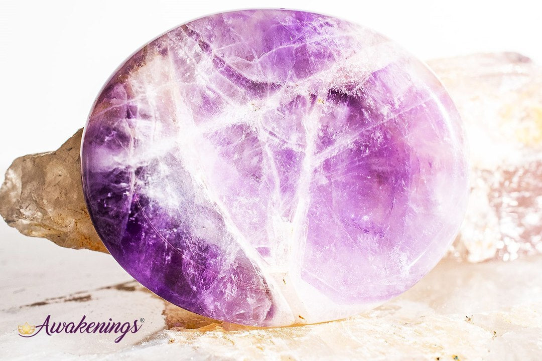 Amethyst Worry Stone -Large Oval