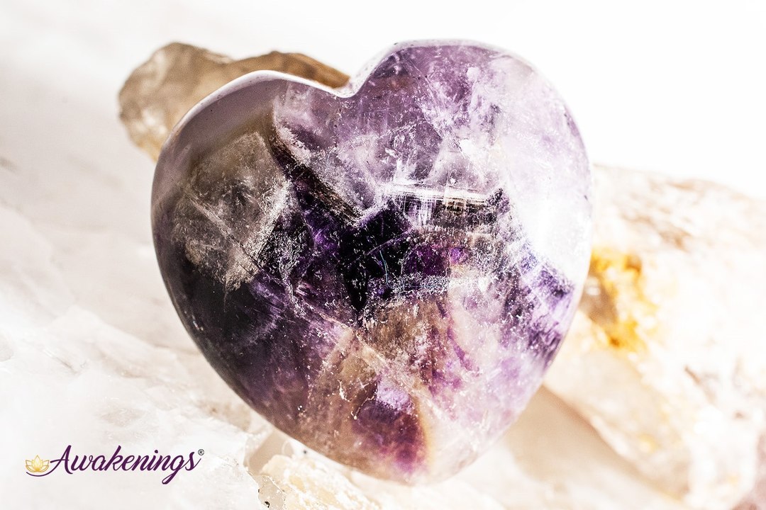 Amethyst Puffy Heart-Medium