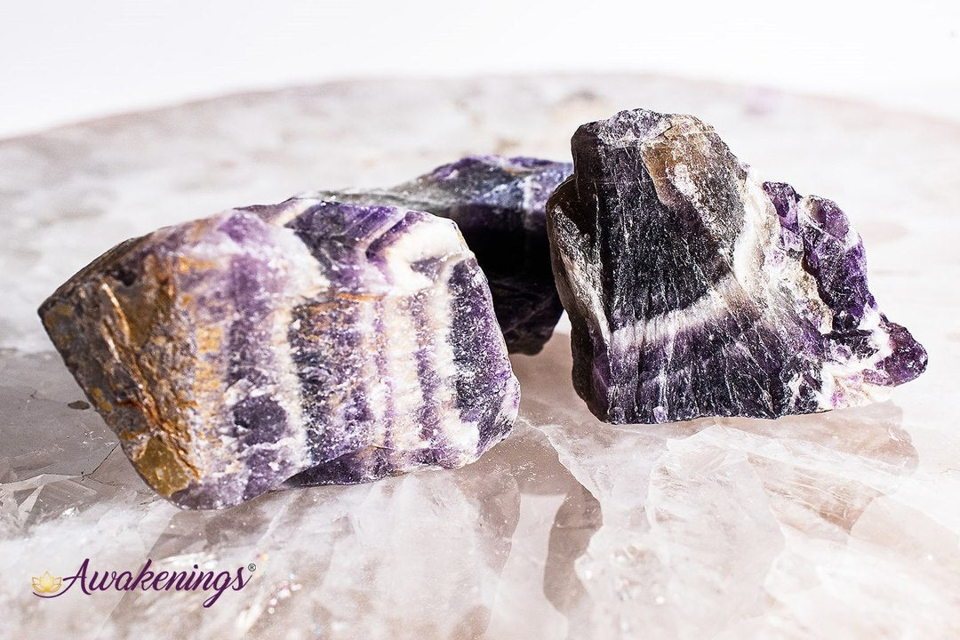 Chevron/Dream Amethyst - Rough Raw Natural