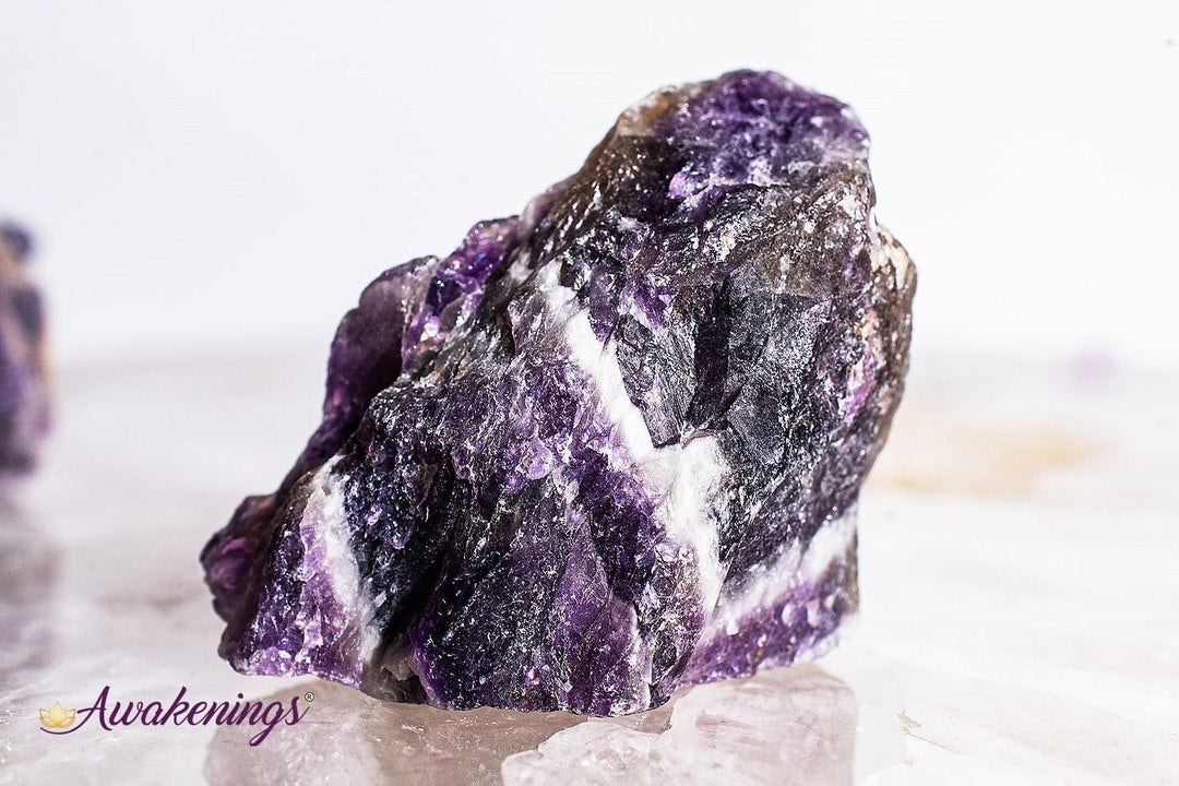 Chevron/Dream Amethyst - Rough Raw Natural